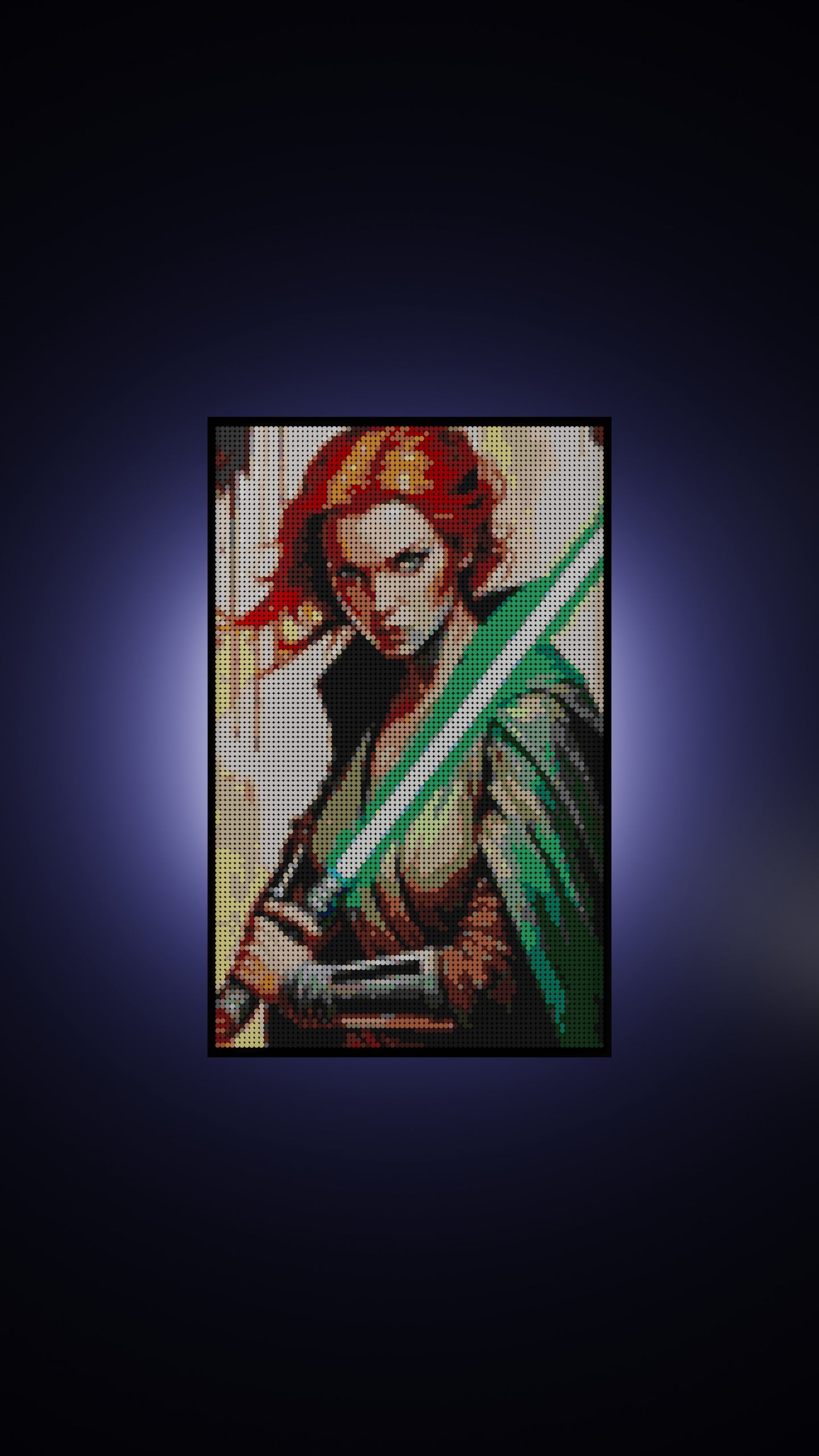 Star of the Warborn LEGO® Style mosaic pixel art design for display